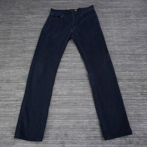 J. Crew Pants Men Corduroy Dark Blue Slim Straight Cotton 30x32 Measured 31x31.5